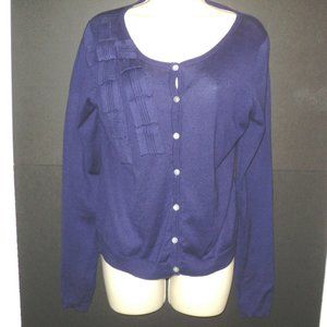 New Vivienne Tam Cardigan Sweater M Purple Cotton